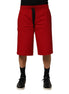 Dolce & Gabbana Red Cotton MidWaist Drawstring Bermuda Pants Dolce & Gabbana
