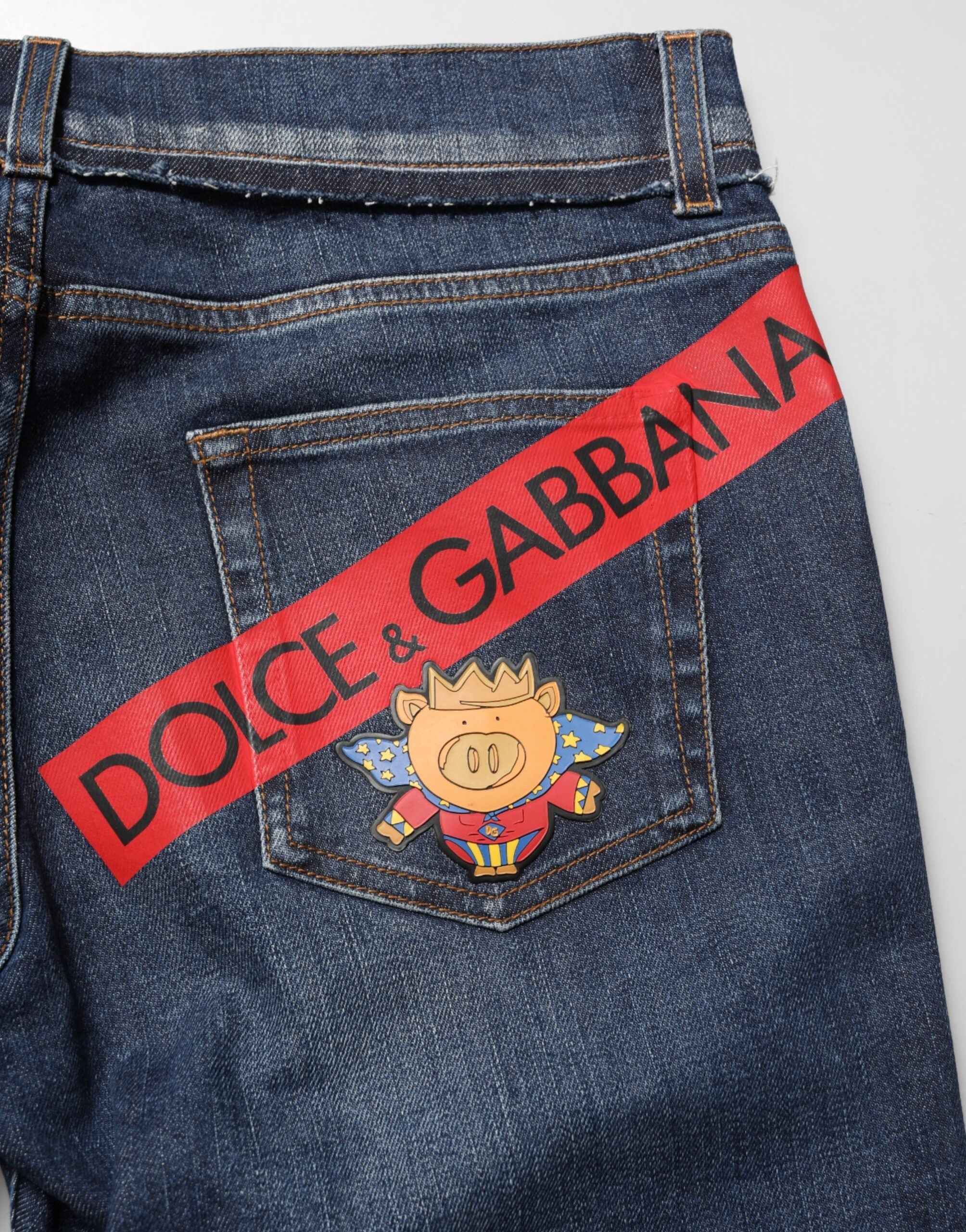 Dolce & Gabbana Blue Cotton Stretch Skinny Men Denim Jeans Dolce & Gabbana