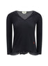 Fendi Black Fleece Wool Top Fendi