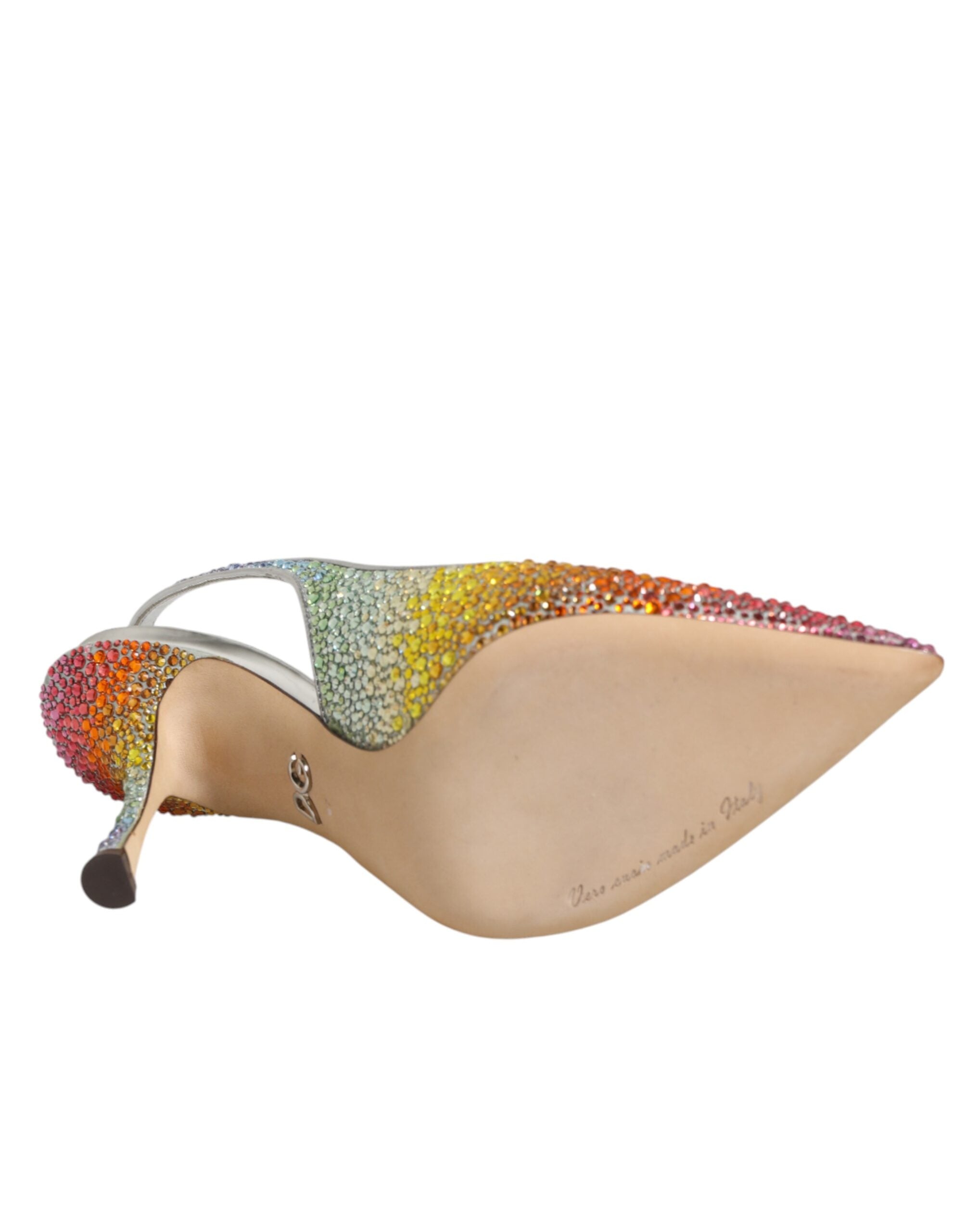 Dolce & Gabbana Multicolor Sequin Slingback Pumps Shoes Dolce & Gabbana
