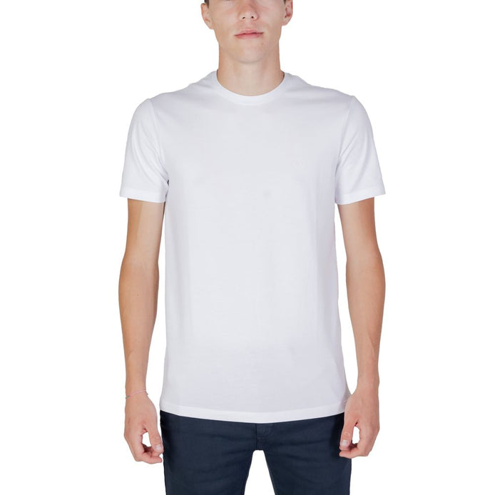 Armani Exchange White Cotton T-Shirt Armani Exchange