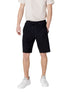 Armani Exchange Black Cotton Bermuda Shorts Armani Exchange