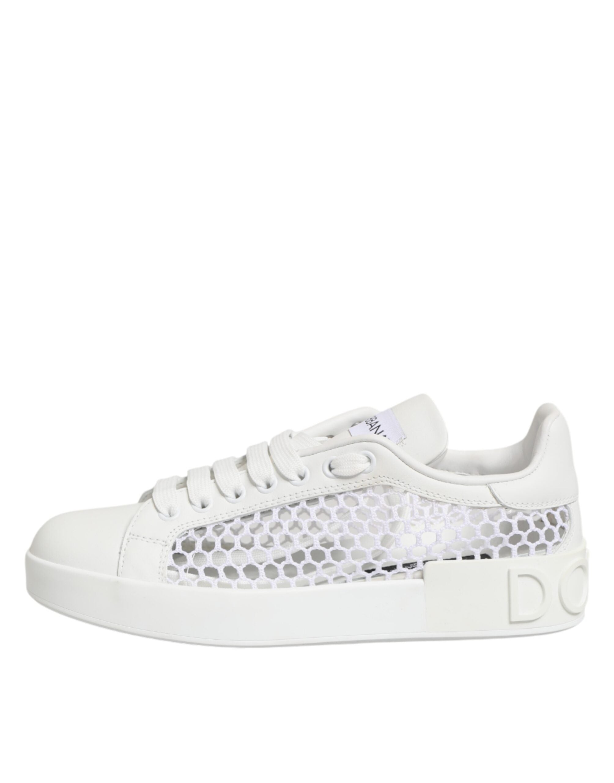 Dolce & Gabbana White Mesh Inserts Low Top Sneakers Shoes Dolce & Gabbana