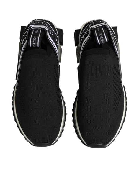 Dolce & Gabbana Black Slip On Sorrento Low Top Sneakers Shoes Dolce & Gabbana