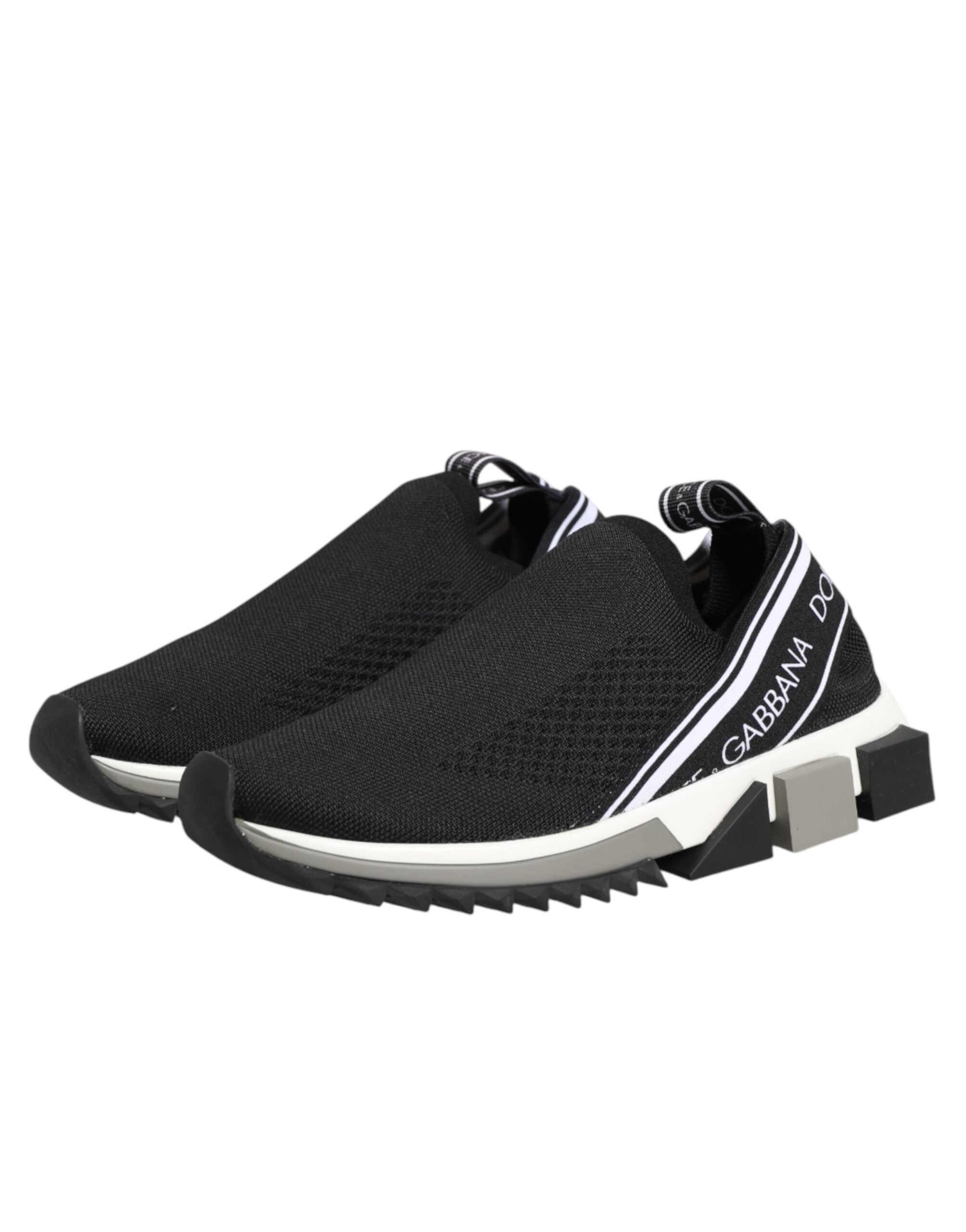 Dolce & Gabbana Black Slip On Sorrento Low Top Sneakers Shoes Dolce & Gabbana