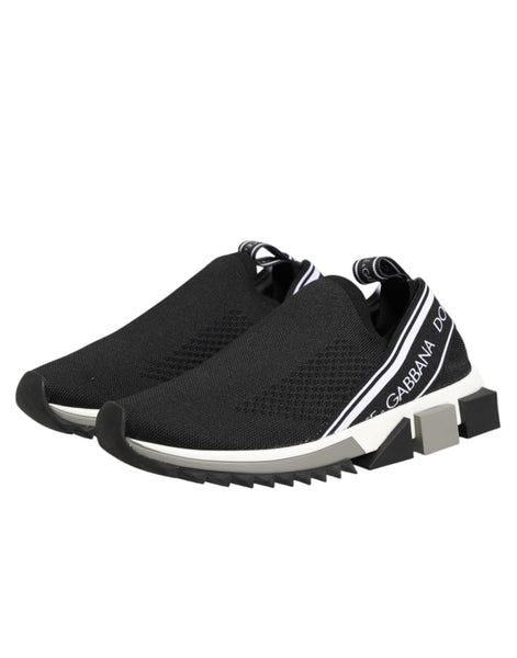 Dolce & Gabbana Black Slip On Sorrento Low Top Sneakers Shoes Dolce & Gabbana
