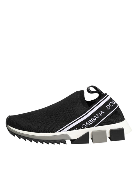 Dolce & Gabbana Black Slip On Sorrento Low Top Sneakers Shoes Dolce & Gabbana