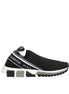 Dolce & Gabbana Black Slip On Sorrento Low Top Sneakers Shoes Dolce & Gabbana