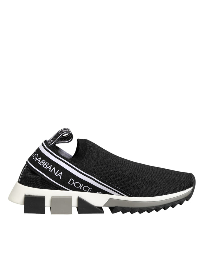 Dolce & Gabbana Black Slip On Sorrento Low Top Sneakers Shoes Dolce & Gabbana