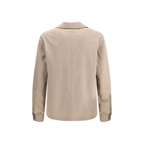 ZEGNA Beige Cashmere Coat ZEGNA