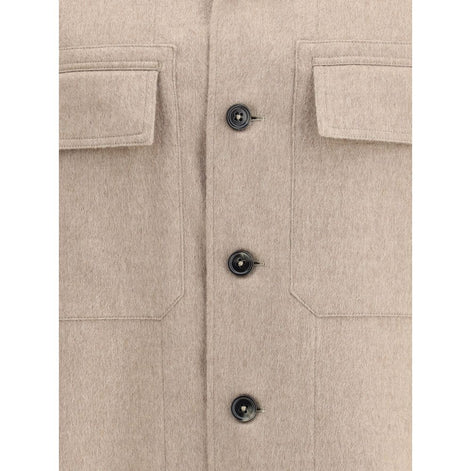 ZEGNA Beige Cashmere Coat ZEGNA