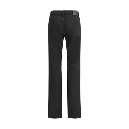 Saint Laurent Black Cotton Straight-Leg Jeans Saint Laurent