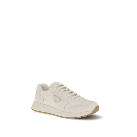 Prada Cream Recycled Polyamide Athletic Sneakers Prada
