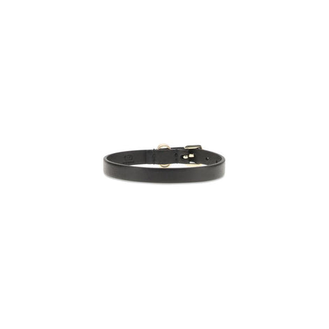 Valentino Garavani Black Calf Leather Bos Taurus Bracelet Valentino Garavani
