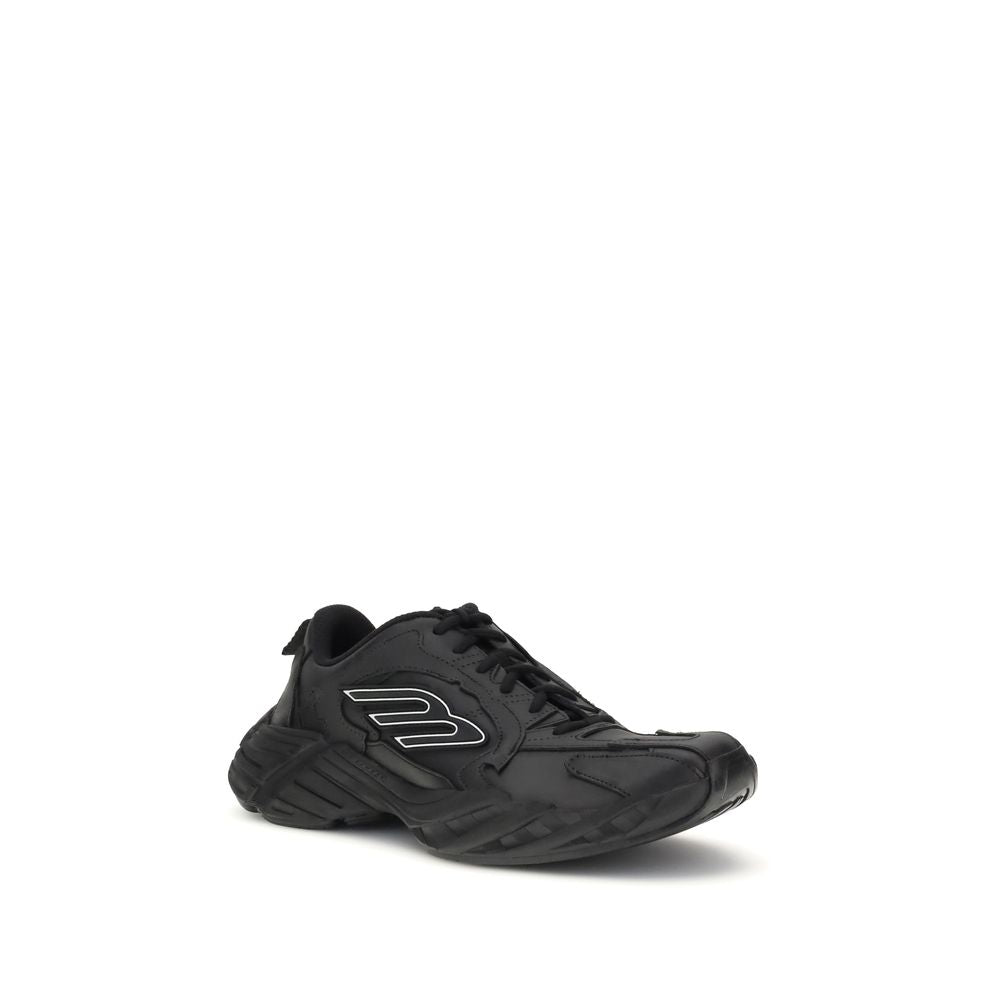 Balenciaga Black Calf Leather Bos Taurus Athletic Sneakers Balenciaga