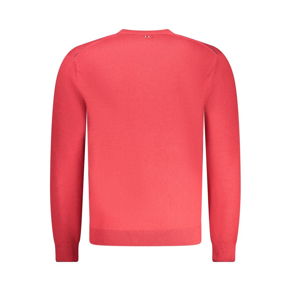 Napapijri Red Merino Wool Men Sweater Napapijri