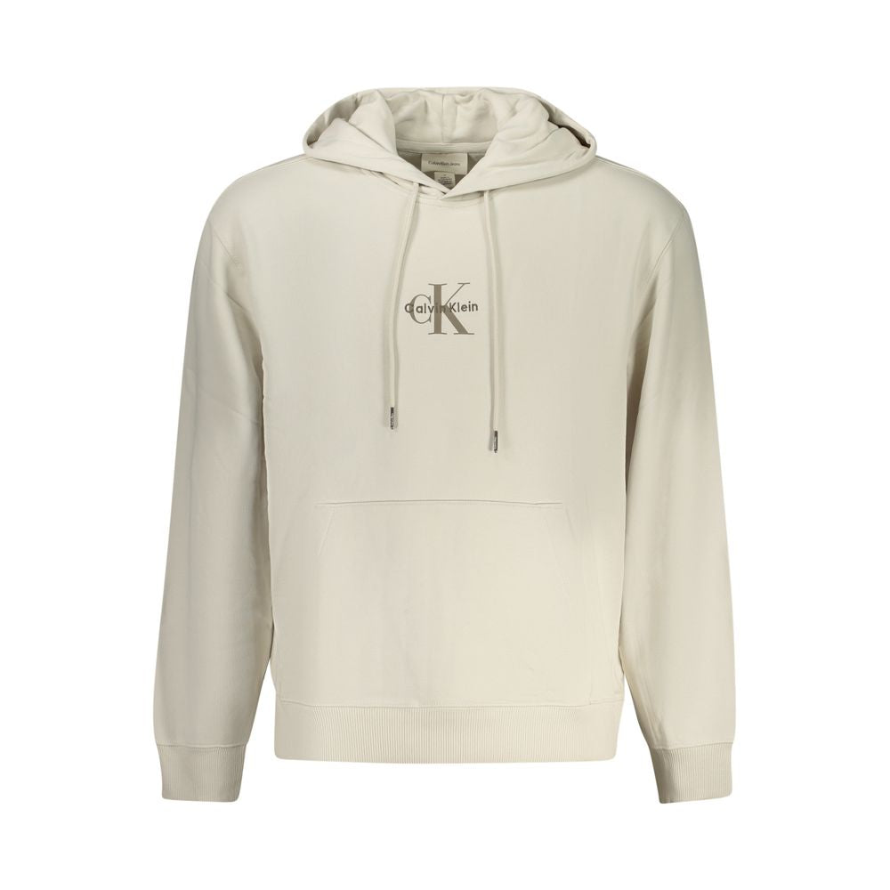 Calvin Klein Beige Cotton Men's Hoodie Calvin Klein
