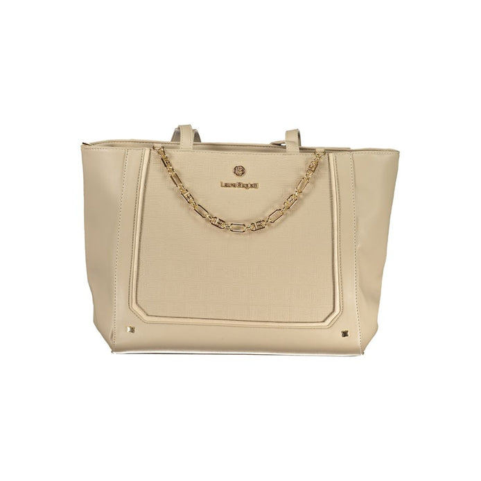 Laura Biagiotti Beige PVC Women Handbag Laura Biagiotti