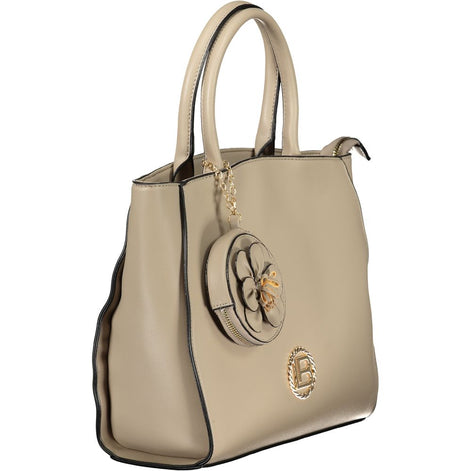 Laura Biagiotti Beige PVC Women Handbag Laura Biagiotti