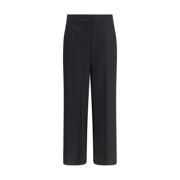 Max Mara Black Fleece Wool Casual Pants Max Mara