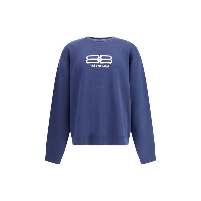 Balenciaga Blue Wool Sweatshirt Balenciaga