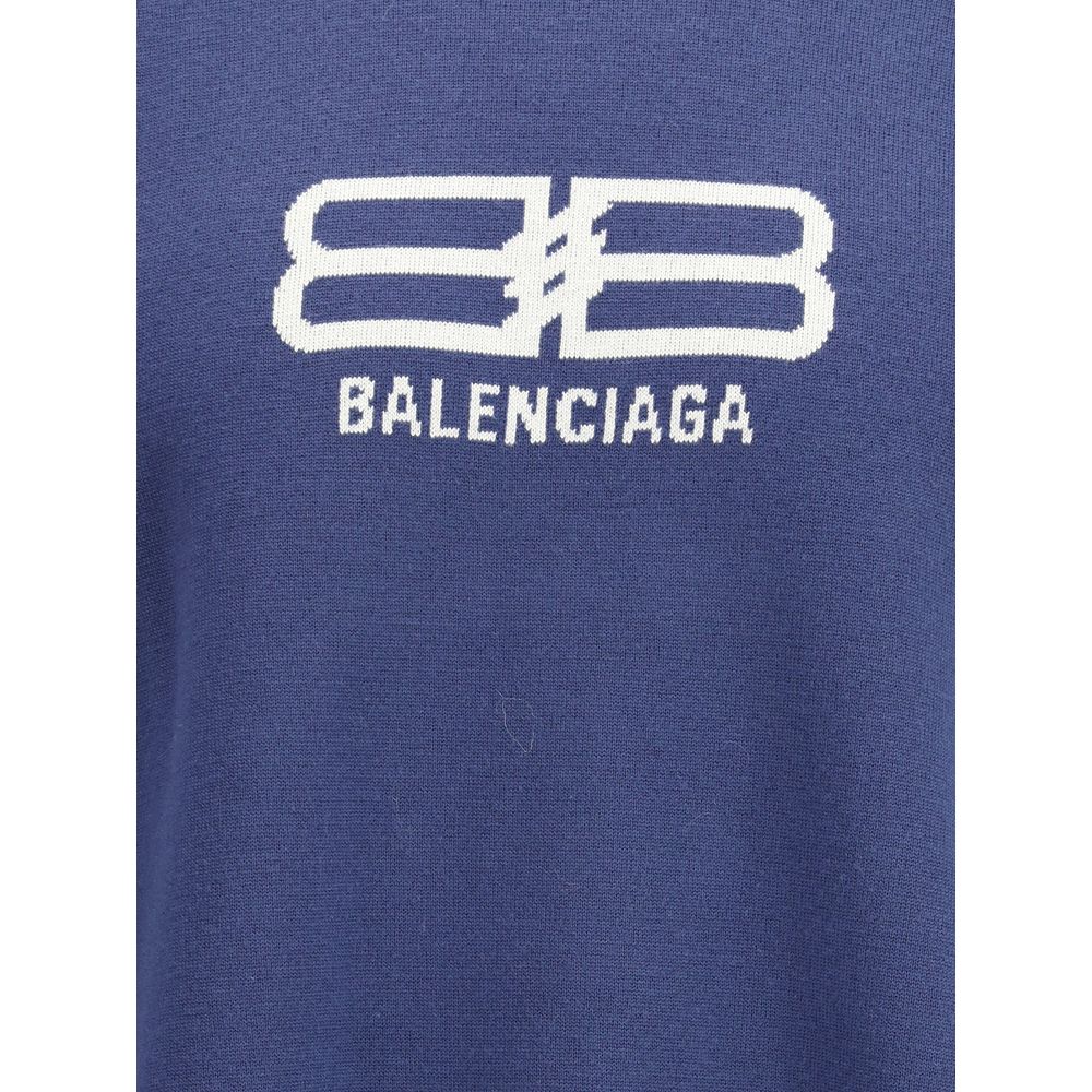 Balenciaga Blue Wool Sweatshirt Balenciaga