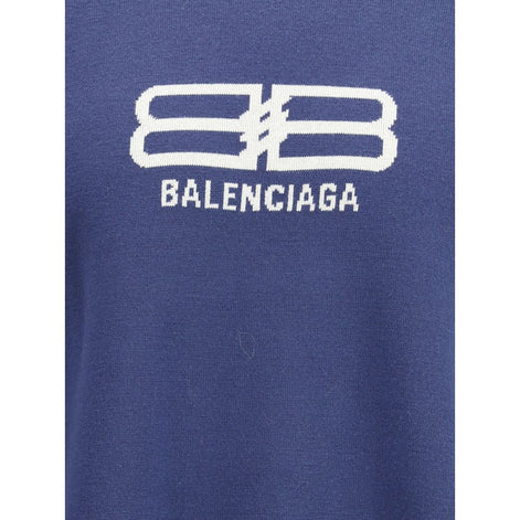 Balenciaga Blue Wool Sweatshirt Balenciaga