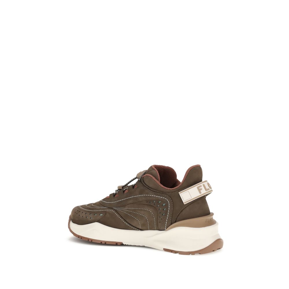 Fendi Brown Rubber Athletic Sneakers Fendi