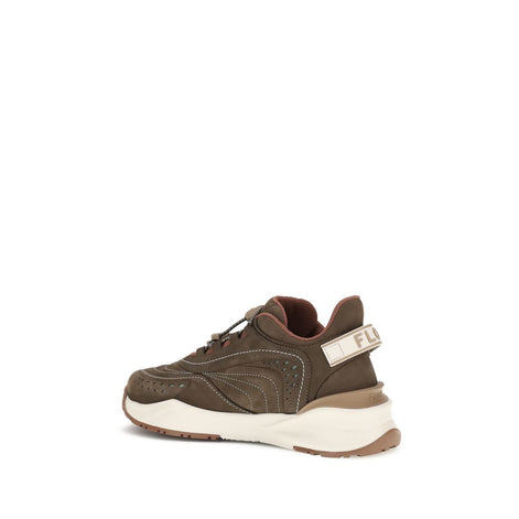 Fendi Brown Rubber Athletic Sneakers Fendi