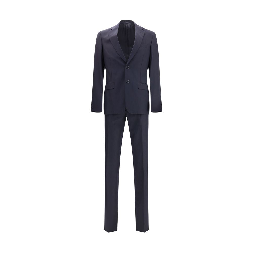 Prada Blue Fleece Wool Two-Piece Suit Prada