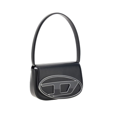 Diesel Black Calf Leather Bos Taurus Shoulder Bag