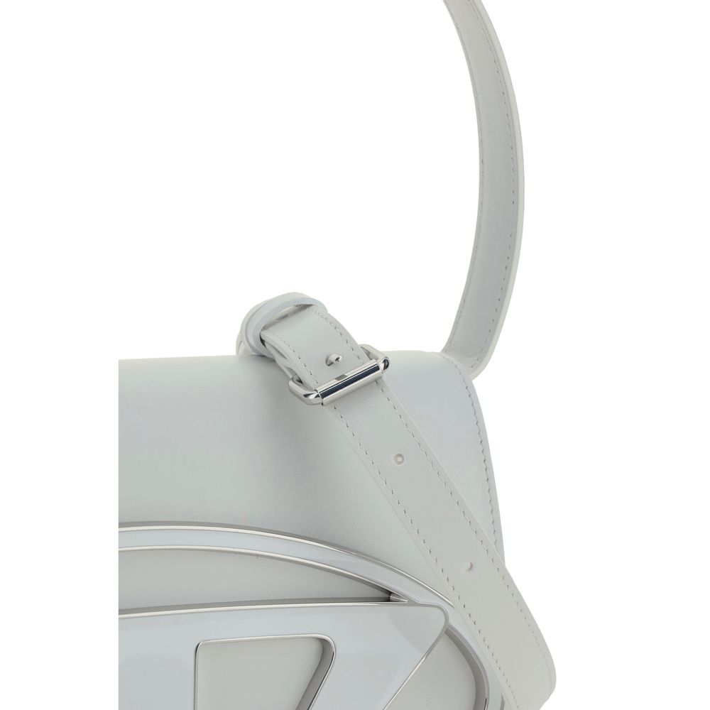 Diesel White Calf Leather Bos Taurus Shoulder Bag Diesel