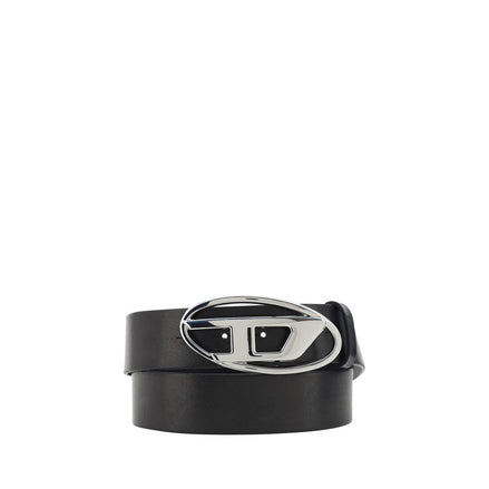 Diesel Black Calf Leather Bos Taurus Regular Belt Diesel