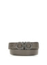Ferragamo Gray Calf Leather Bos Taurus Belt Ferragamo