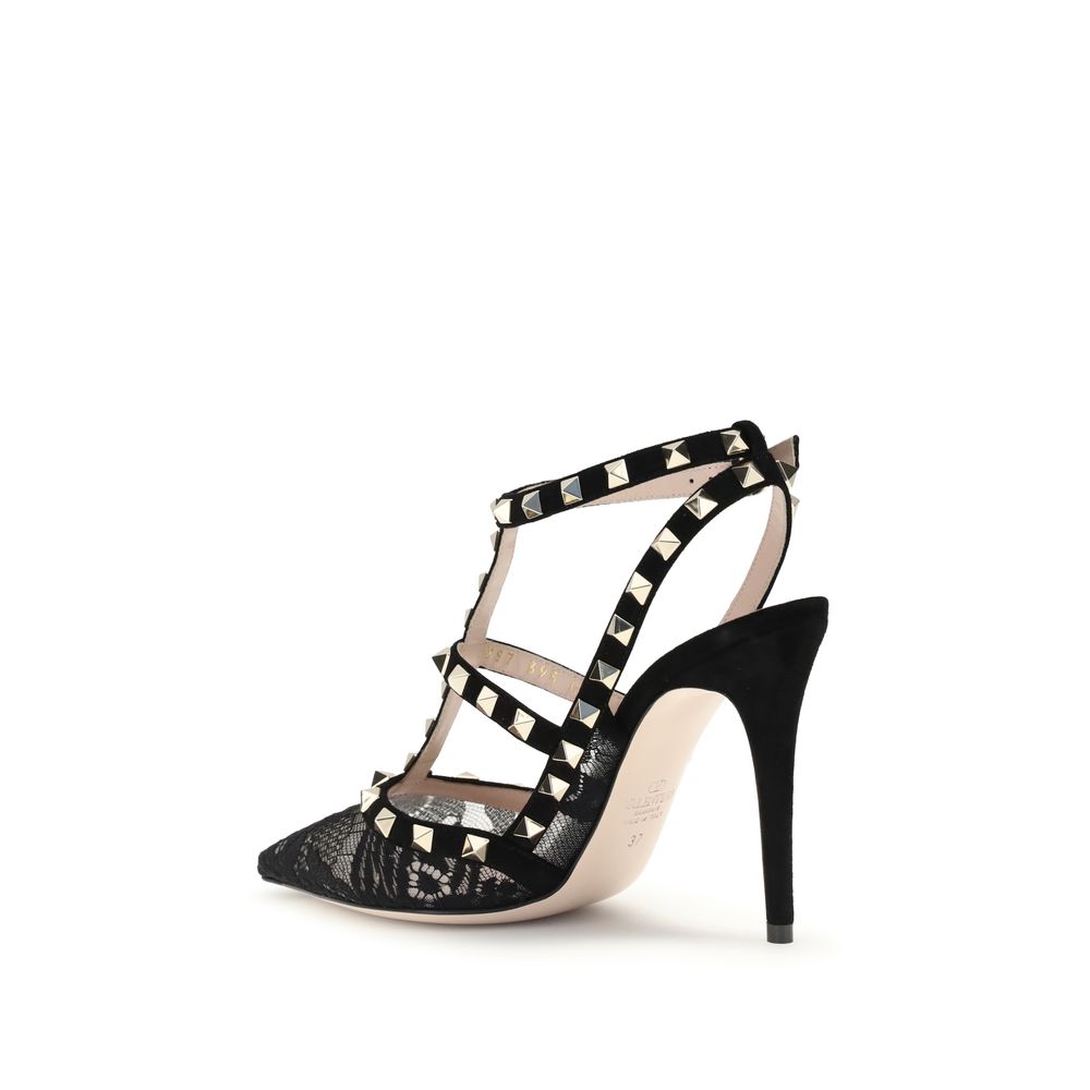 Valentino Garavani Black Polyamide Platform Pumps Valentino Garavani