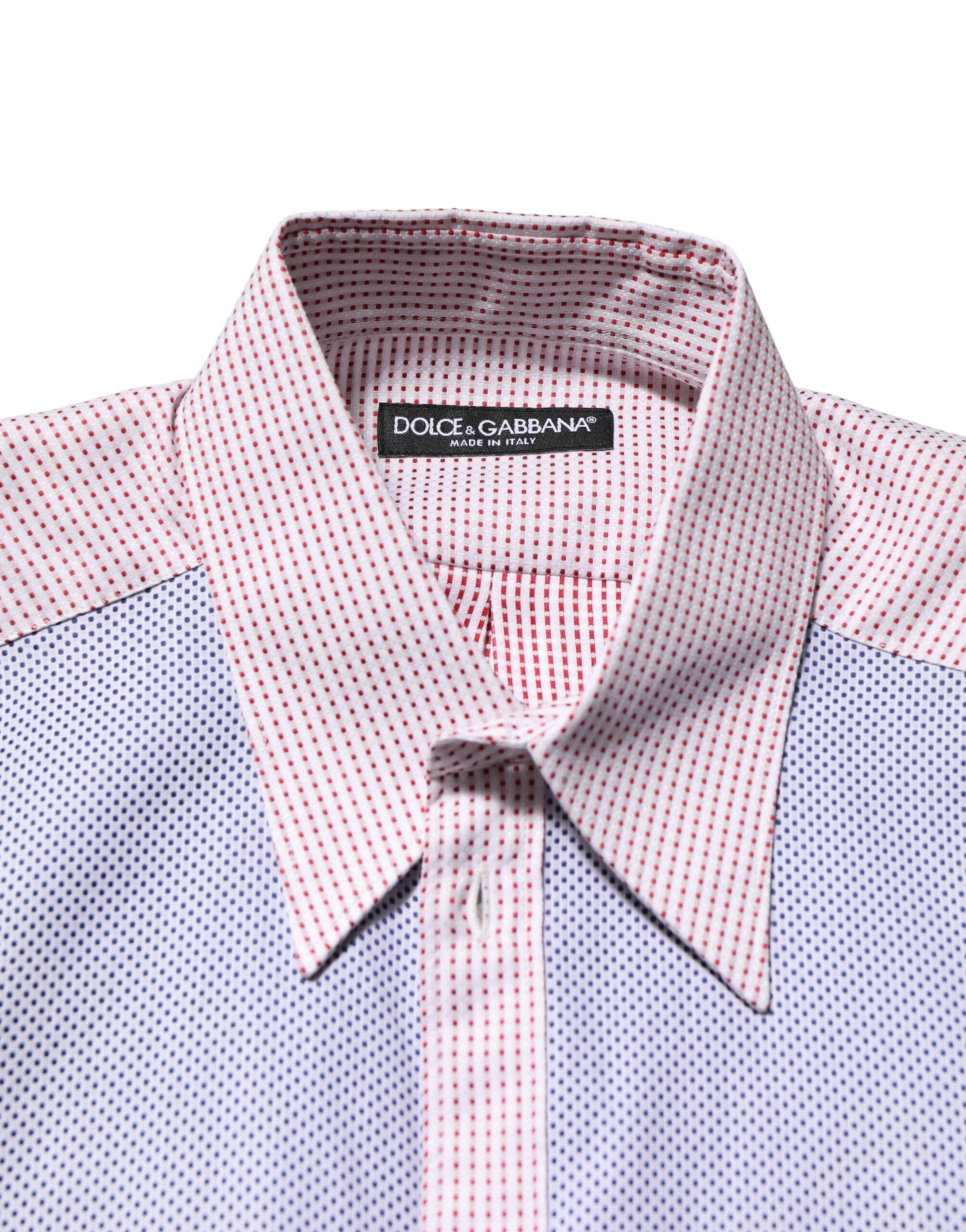 Dolce & Gabbana Multicolor Cotton Collared Checkered Shirt Dolce & Gabbana