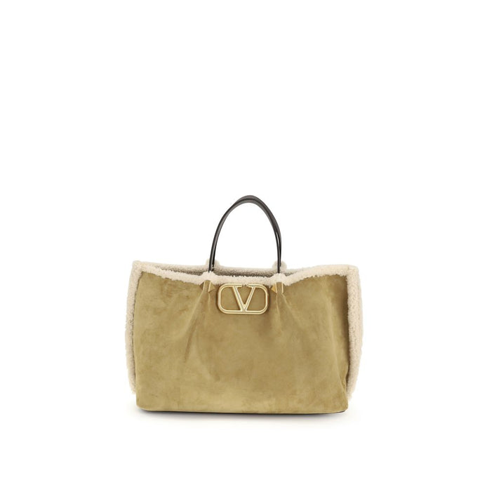 Valentino Garavani Beige Leather Shoulder Bag Valentino Garavani