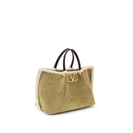 Valentino Garavani Beige Leather Shoulder Bag Valentino Garavani