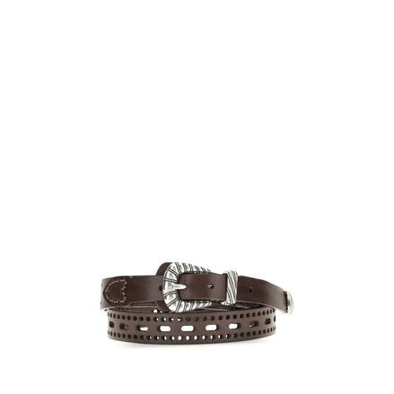 Etro Brown Calf Leather Bos Taurus Belt Etro