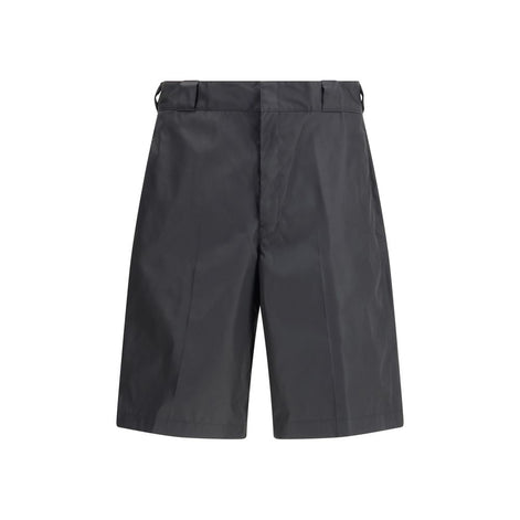 Prada Black Recycled Polyamide Bermuda Shorts Prada