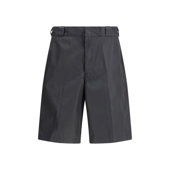 Prada Black Recycled Polyamide Bermuda Shorts Prada