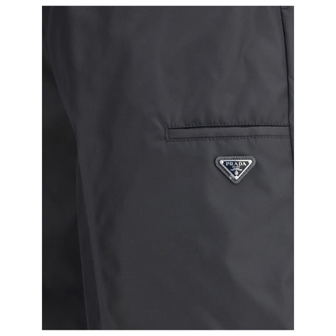 Prada Black Recycled Polyamide Bermuda Shorts Prada