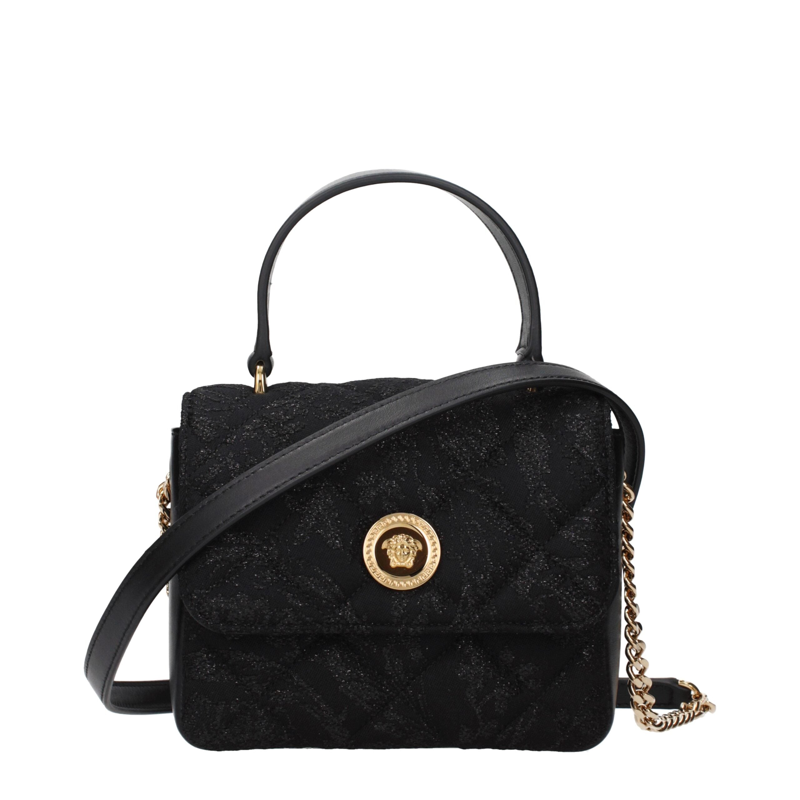 Versace Black Fabric Handbag Versace