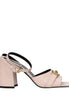 Versace Pink Leather Platform Sandals Versace