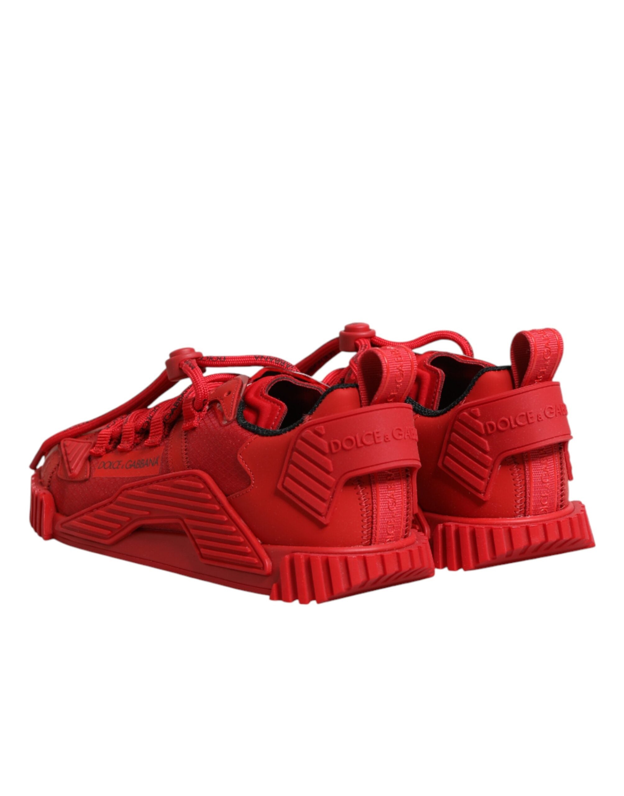 Dolce & Gabbana Red Logo Lace Low Top NS1 Sneakers Shoes Dolce & Gabbana