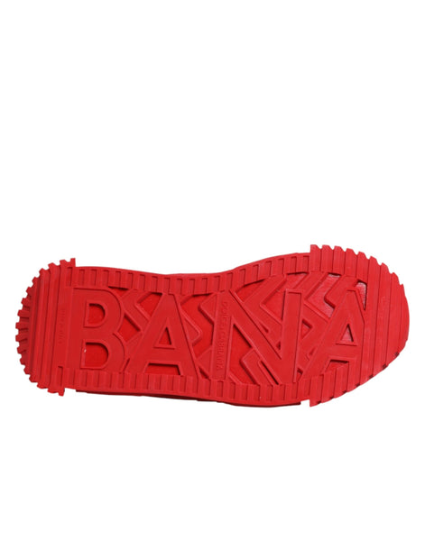 Dolce & Gabbana Red Logo Lace Low Top NS1 Sneakers Shoes Dolce & Gabbana