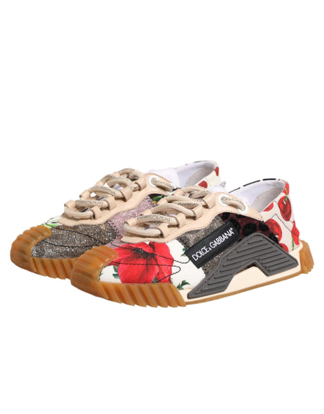 Dolce & Gabbana Multicolor Logo Low Top NS1 Sneakers Shoes Dolce & Gabbana