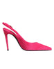 Dolce & Gabbana Pink Suede High Heels Slingback Shoes Dolce & Gabbana