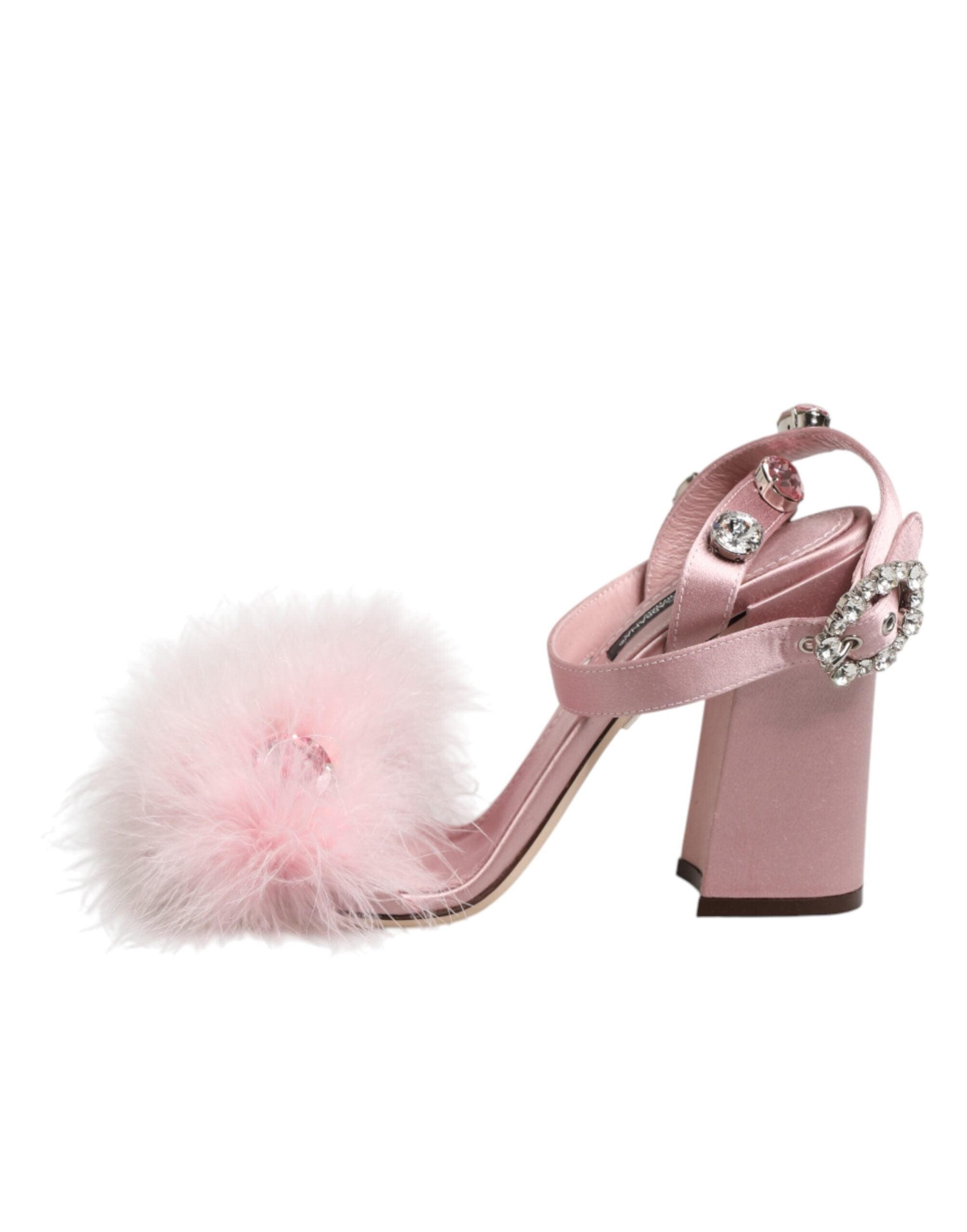 Dolce & Gabbana Pink Sequined Ankle Strap Sandals Shoes Dolce & Gabbana