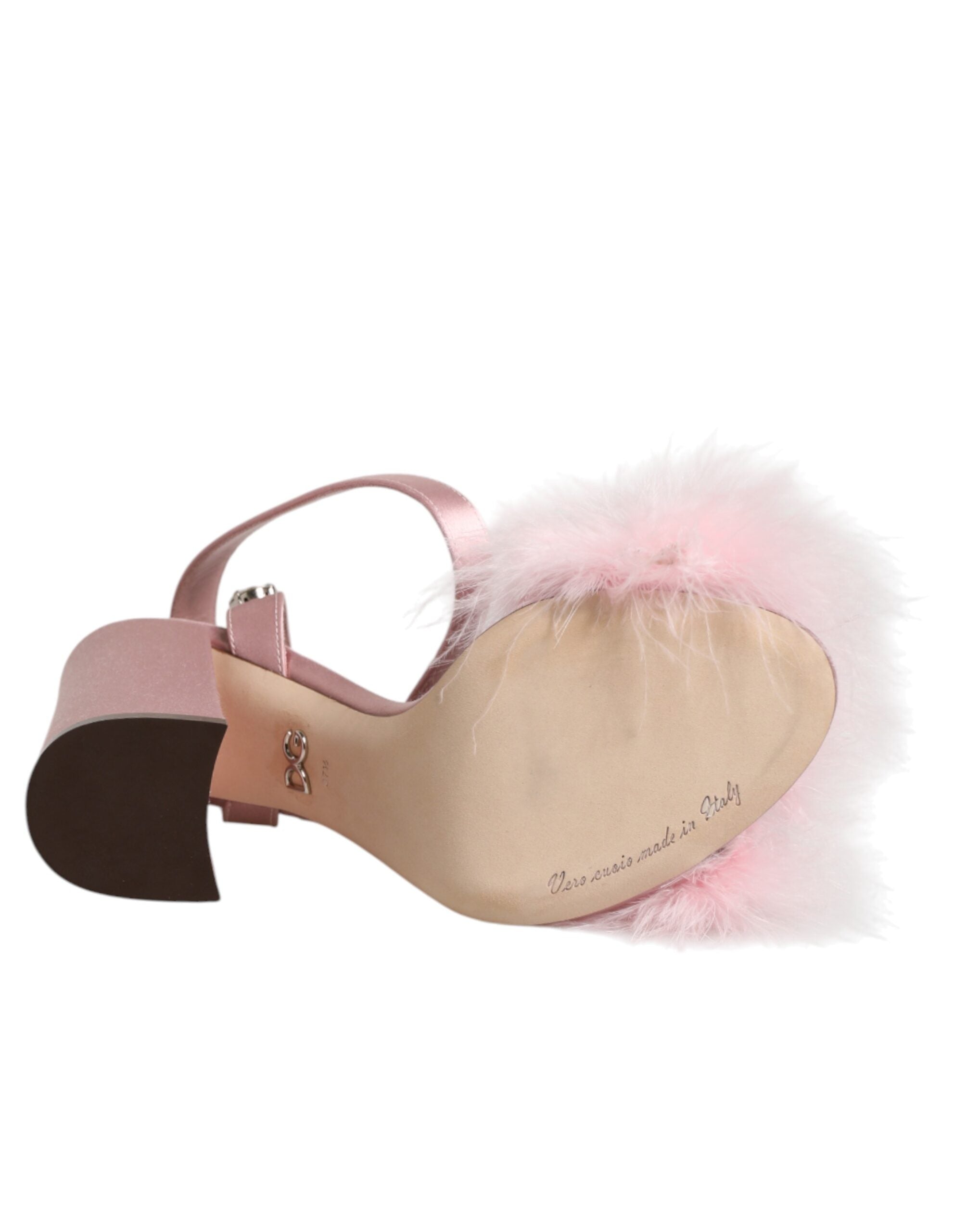 Dolce & Gabbana Pink Sequined Ankle Strap Sandals Shoes Dolce & Gabbana